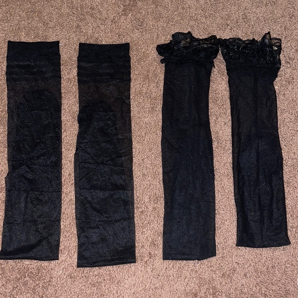 Sheer Lingerie Knee High Stockings